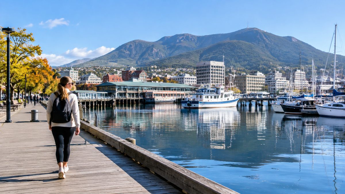 hobart waterfront walking route
